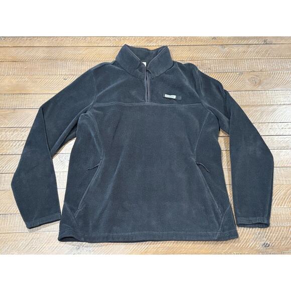 Columbia PFG Black 1/4 Zip Fleece Pullover - Women's Size L - Picture 1 of 7